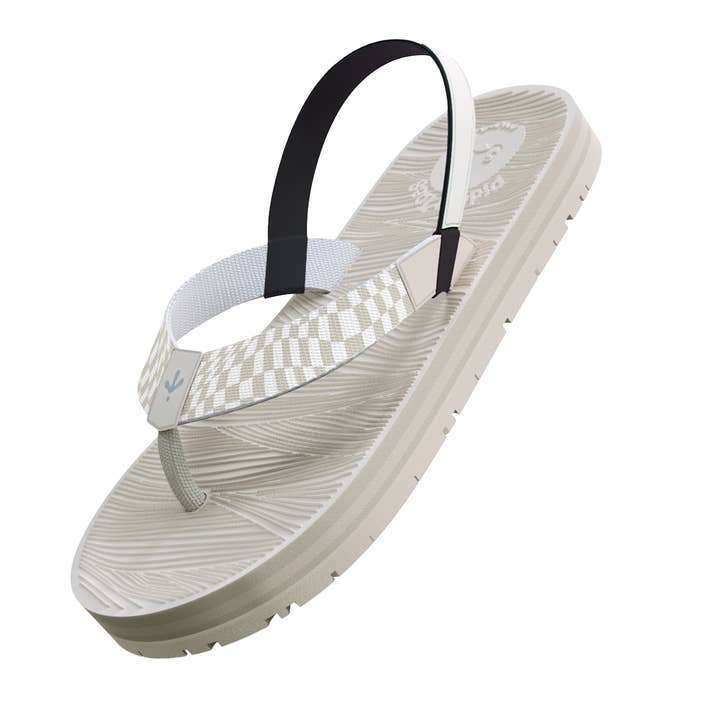 Coconut Flip Flops With Checkers for wholesale by Pidgin Toes