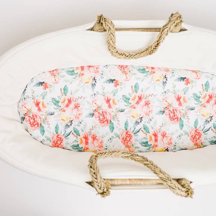 Sábana para Moisés de Peonías y Rosas para venta al por mayor de NODNAL Co.