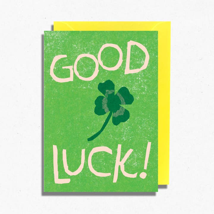 Good Luck Card | Clover for wholesale by Hot Pink Press
