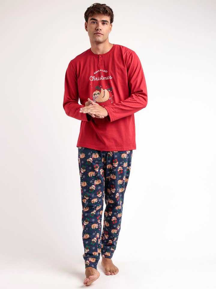 Have a Lazy Christmas pyjamas til mænd for engroshandel hos ADMAS