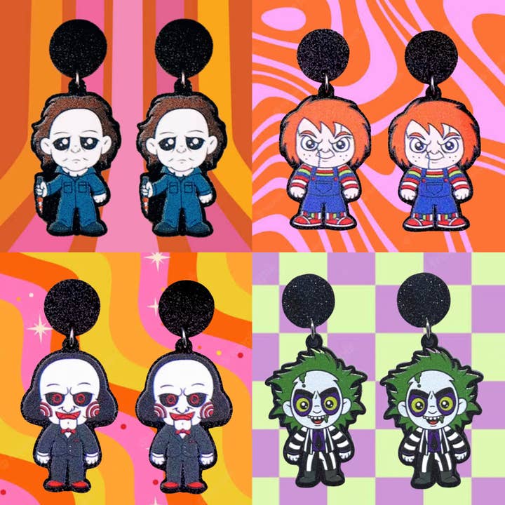 Horror Icons Earrings for wholesale by Little Design Collective