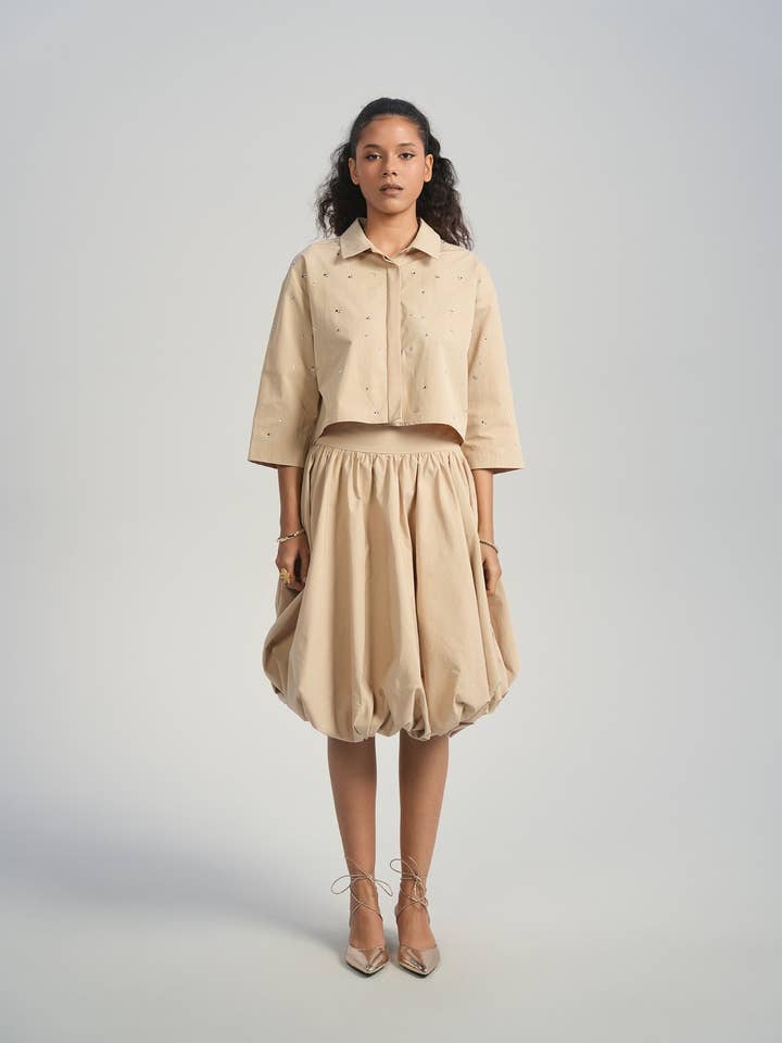 Bubble Set Shirt for wholesale by Aleeza Paris