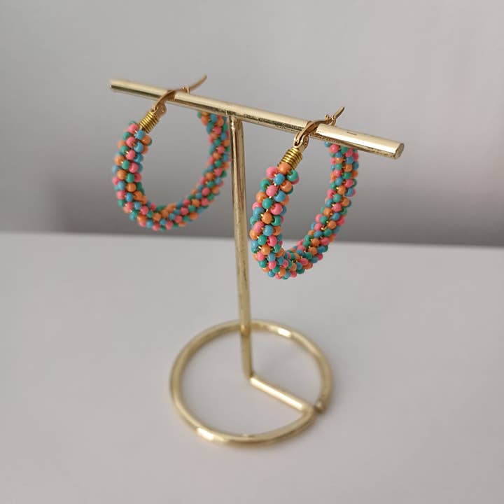 Kolorya - Wholesale Dangle Earrings - Embroidered Beaded Earrings | Multicolor