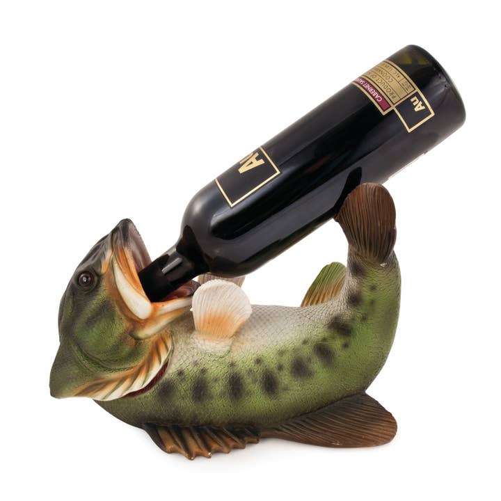 Decorative Animal Wine Bottle Holder Boozy Bass for wholesale by TRUE