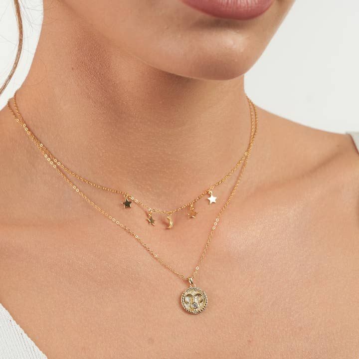 Guld Moon Stjerne Choker for engroshandel på Faire