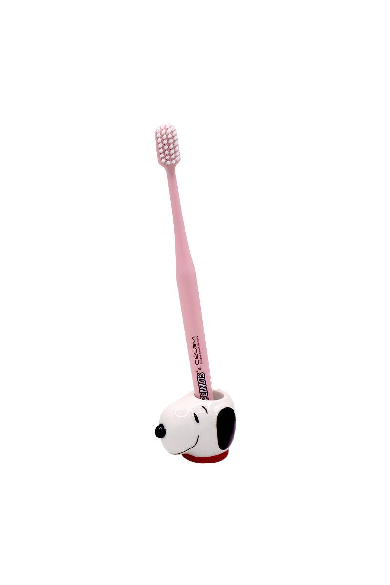 PINEAPPLE Beauty - Wholesale Toothbrush - Celavi P46020 Peanuts Snoopy Toothbrush Set - 12 3