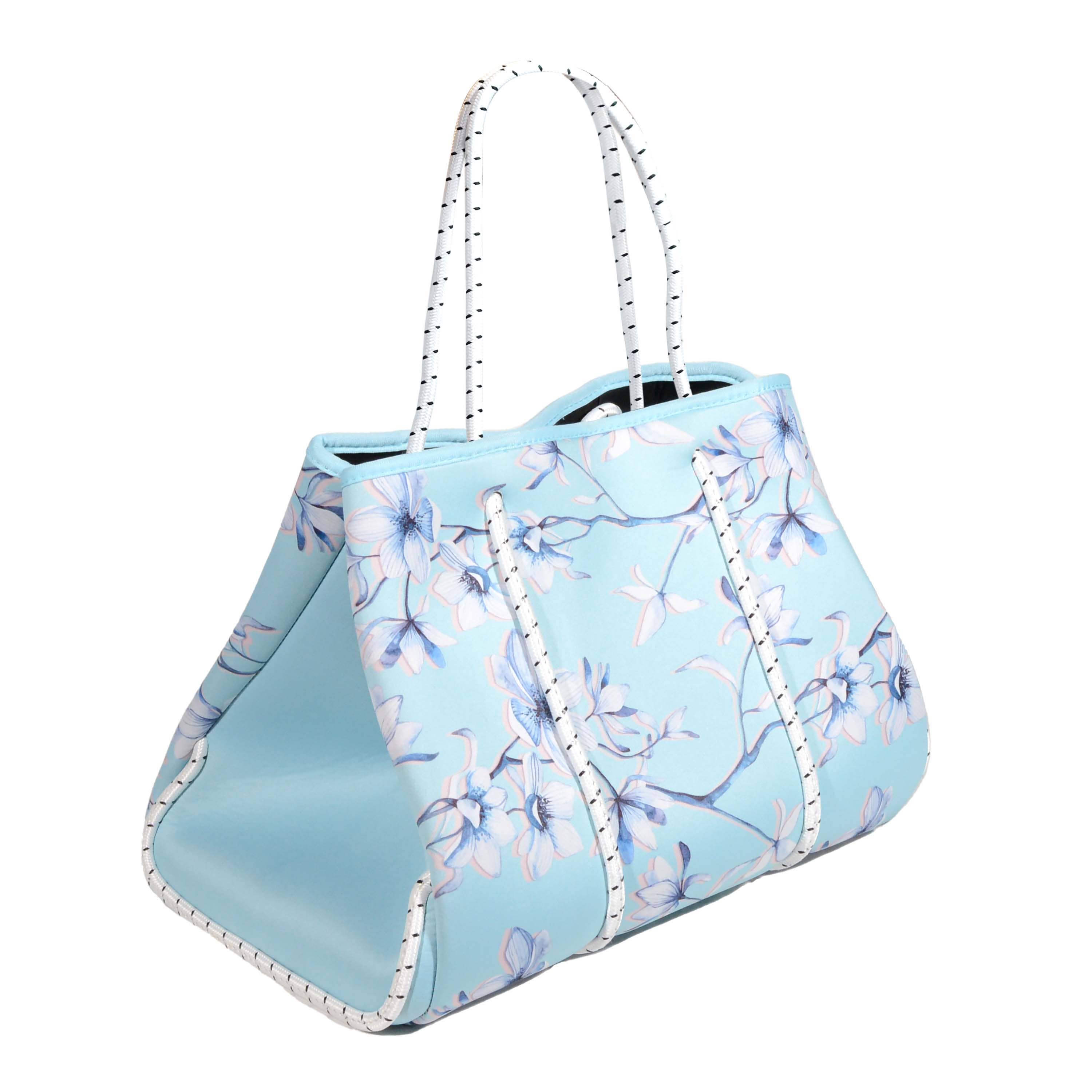 Calla Products - Wholesale Tote Bag - Women's - New! Preppy Neoprene Tote Bag Travel Beach with Zipper Pouch4