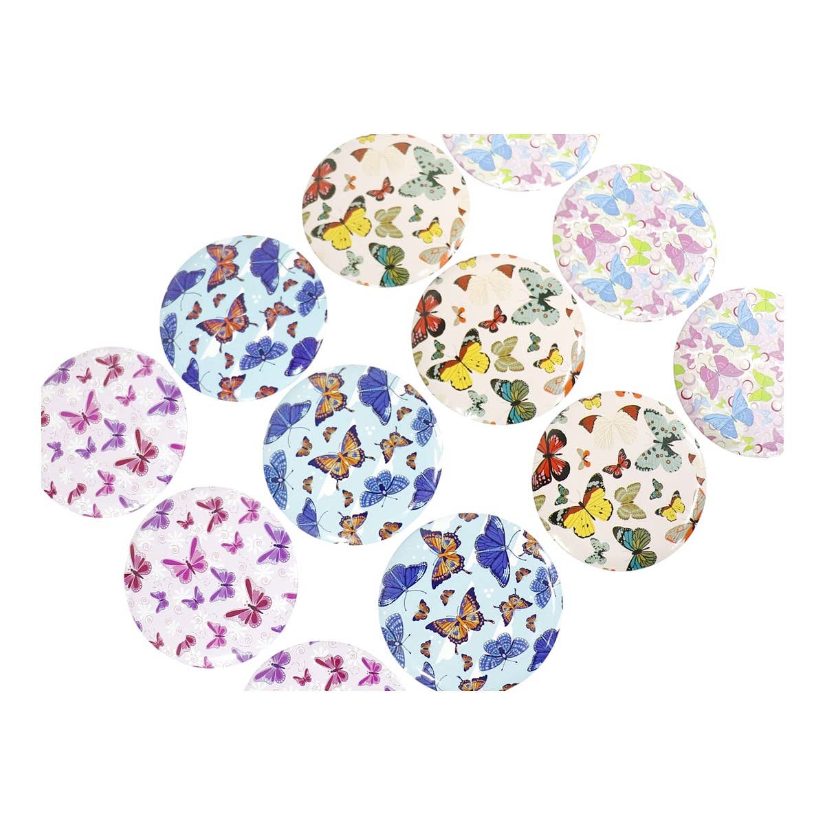 Diacly - Wholesale Compact Mirror - 12pk Butterfly Handheld Compact Mirror1