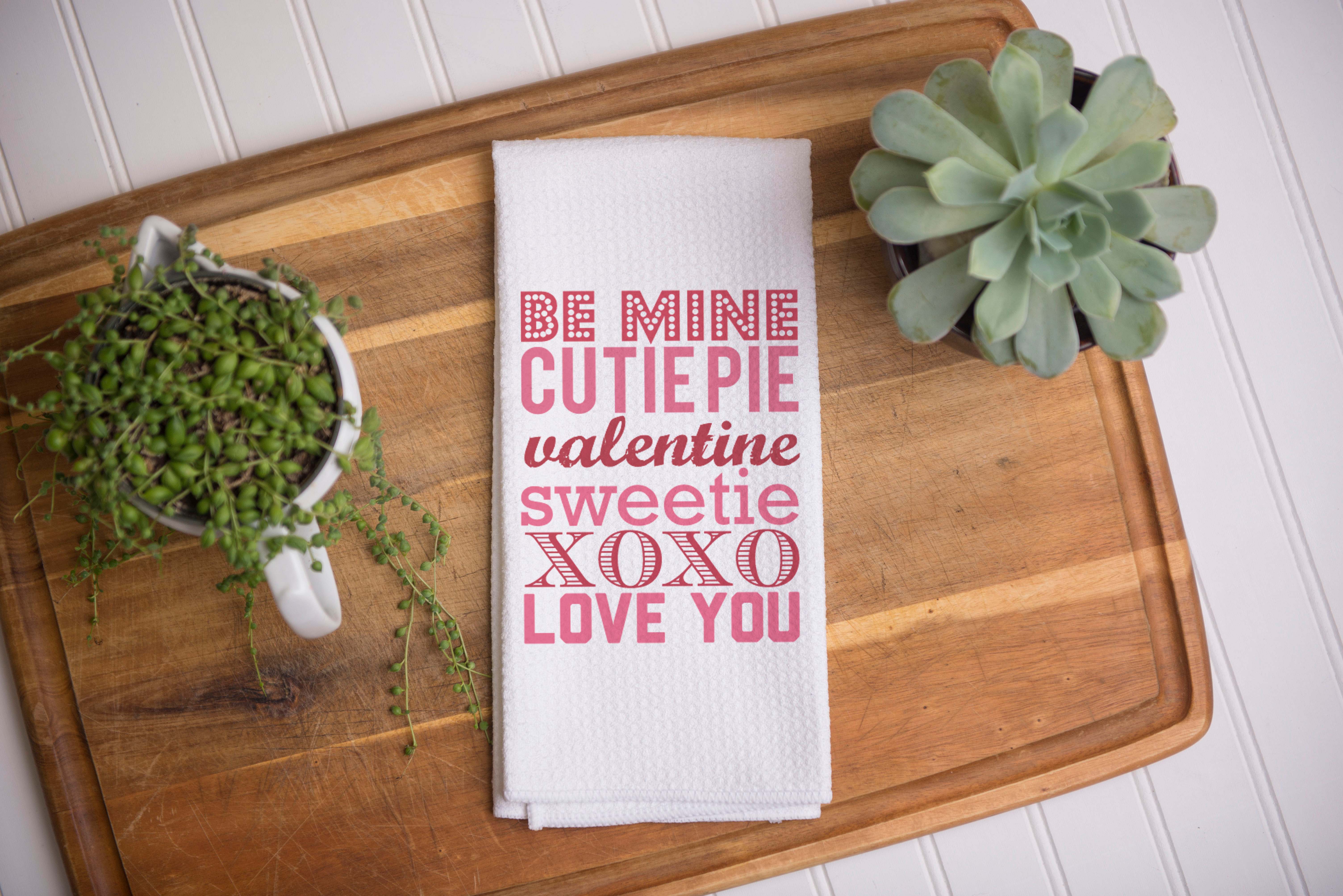 Canary Road - Vente Torchons - Serviette de cuisine Be Mine Valentine, serviette Love You1