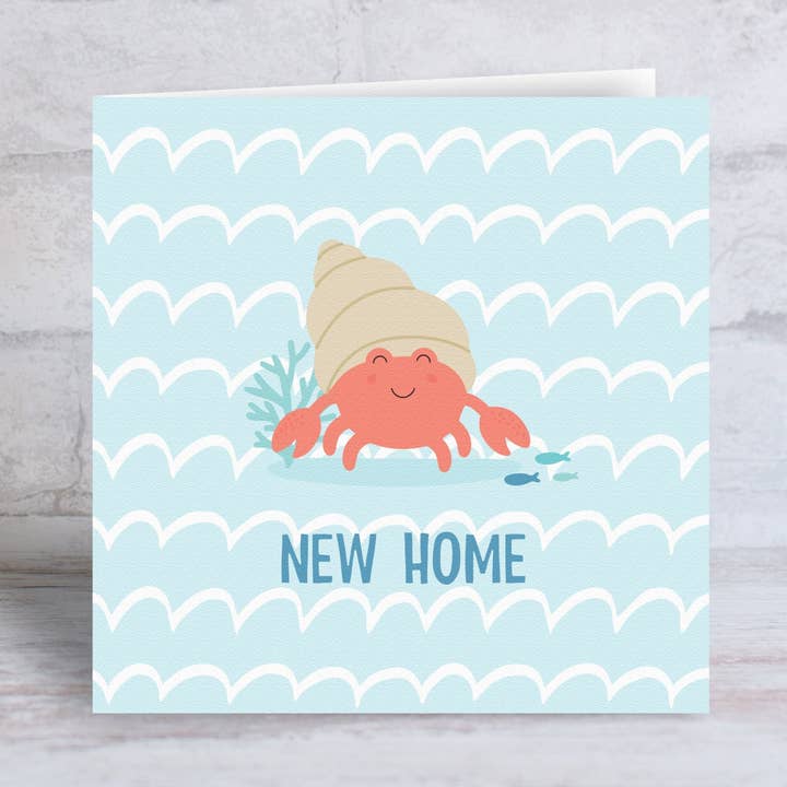 Kleine Heremietkreeft Nieuw Thuis Kaart voor wholesale door KDee Designs