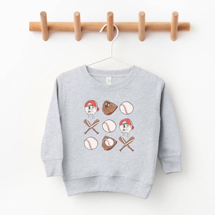 Baseball Collage | Chandail en molleton pour tout-petits pour la vente par Olive And Ivory Wholesale