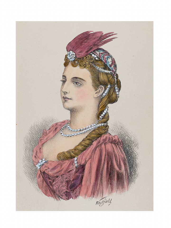 Esther Coiffure-antik reproduktion/blankt kort for engroshandel hos Something To Write Home About