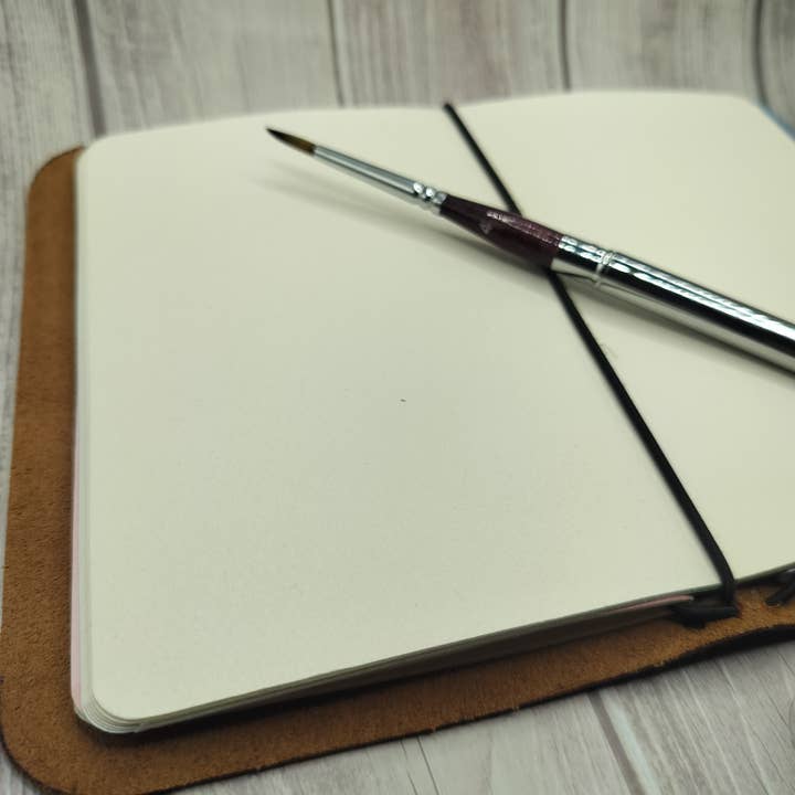 MorseLeather Co. - Wholesale Journal Cover - Leather Notebook w/ 3 Watercolor Inserts
