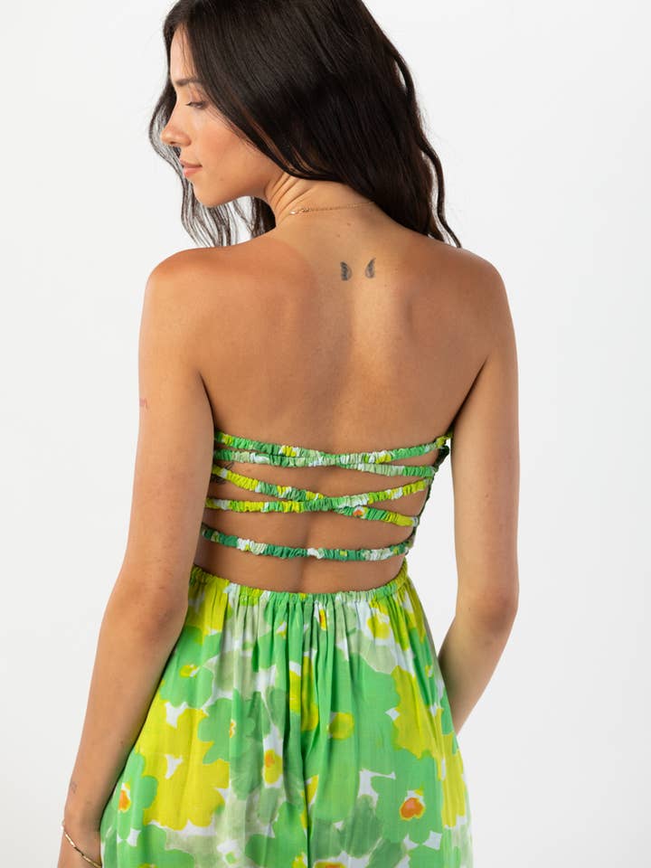 Watercolor Dreams Green Hoku Mini Dress for wholesale on Faire4
