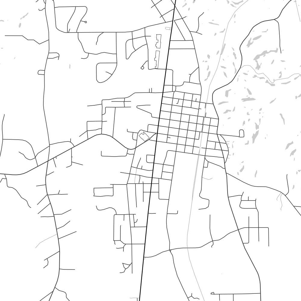 JACE.design - Wholesale Art Print - Thomasville AL Map Print Classic2