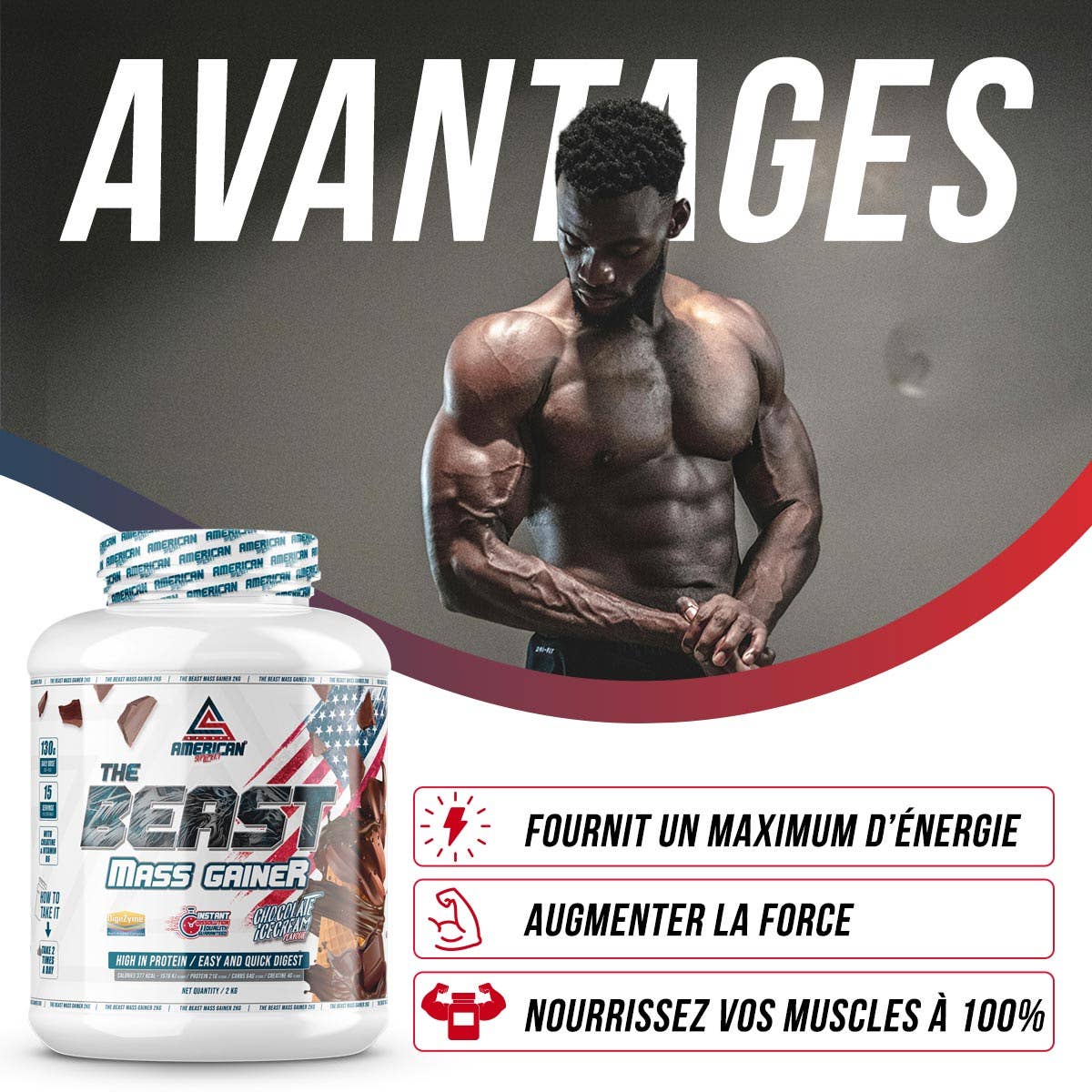 AMERICAN SUPLEMENT S.L. - Venta al por mayor Proteínas y superalimentos en polvo - American Suplement | The Beast Mass Gainer 2 kg18