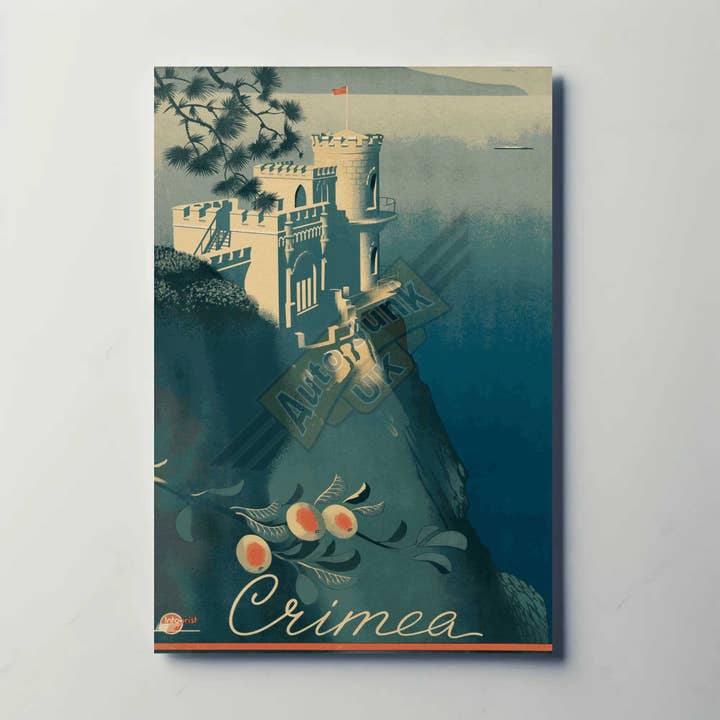 Affiche de voyage en métal de Crimée pour la vente par Auto Junk UK Ltd