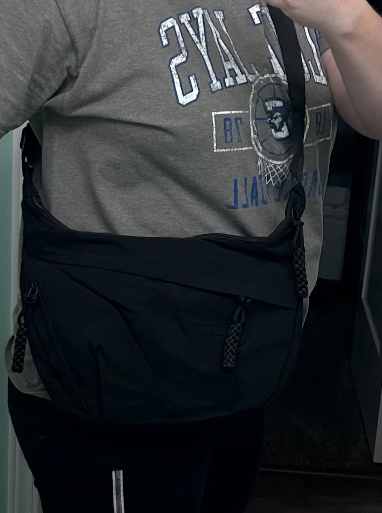 JILLIAN INK LLC - Wholesale Crossbody Bag - Women's - Large Nylon Crescent 3 Zipper Bag 7