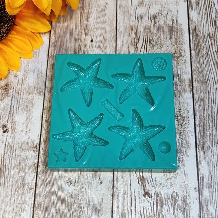 Serena Creazione di Serena Stampone – wholesale DIY craft kit – Starfish Mold 4pcs 5cm in silicone for resin and plaster1