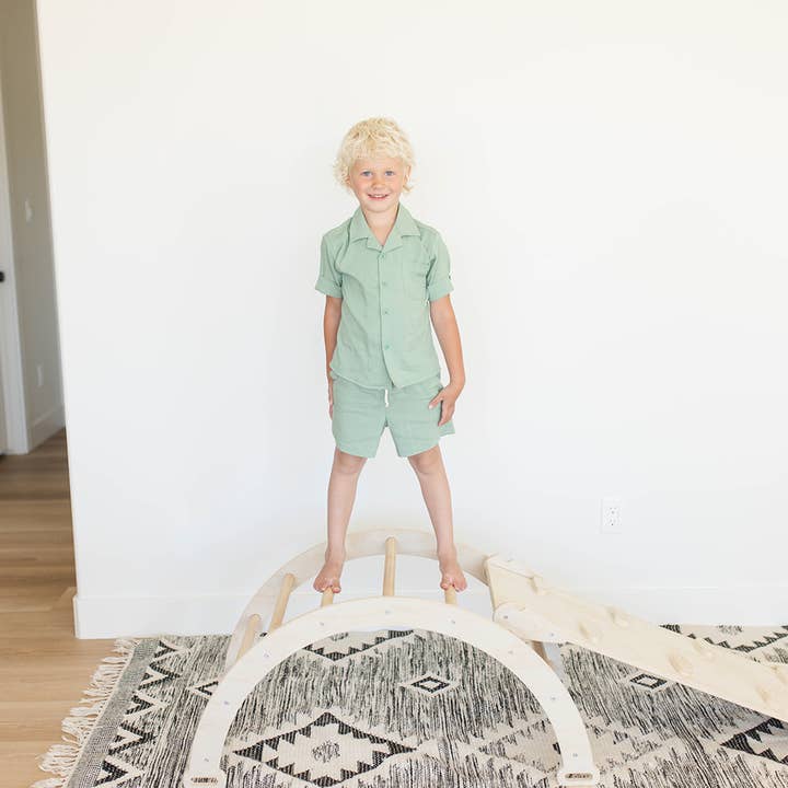 Cotton Linen Set in Mint for wholesale on Faire6