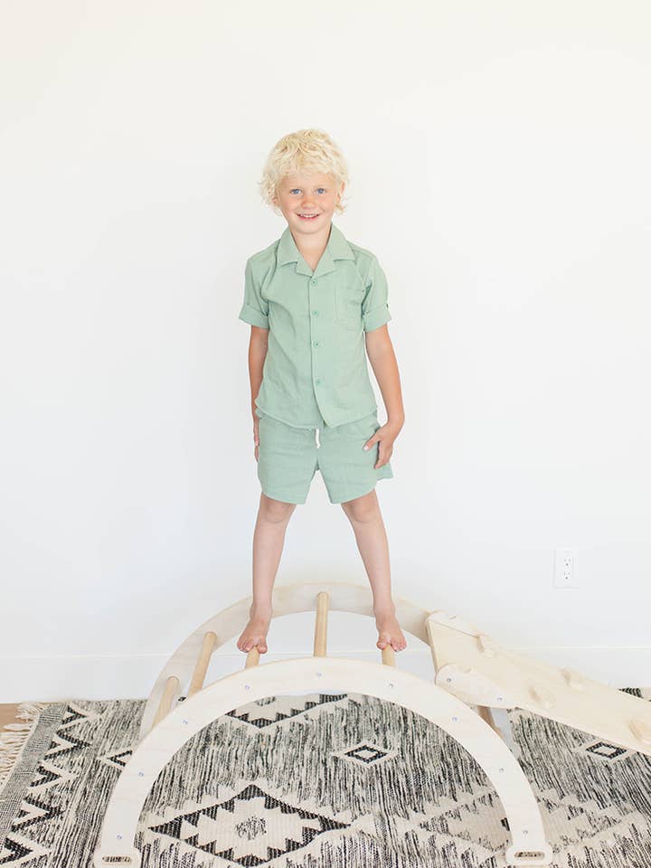 Cotton Linen Set in Mint for wholesale by Inti The Label