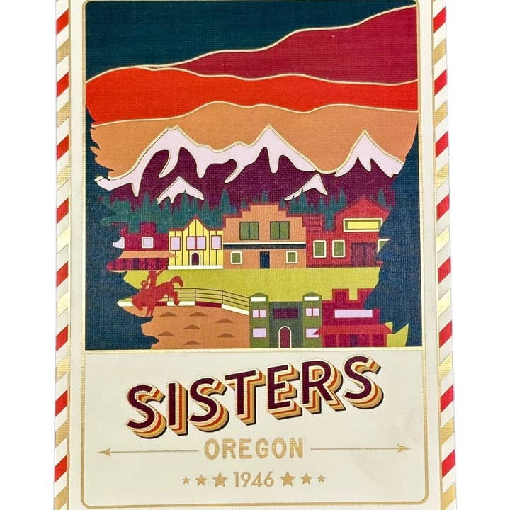 Landmarks Unlimited – wholesale Postcard – Sisters - Oregon - Postcard - Textured Foil