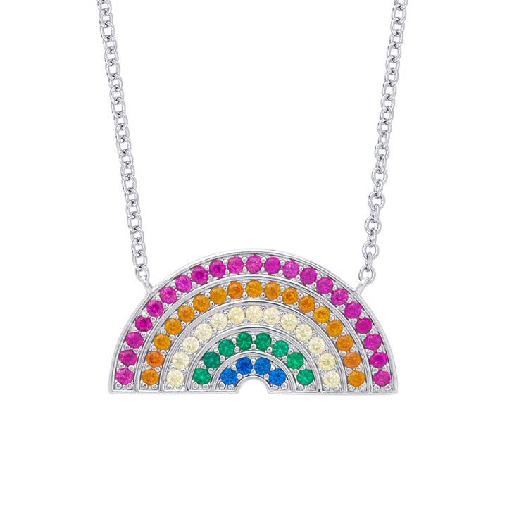Rainbow CZ Necklace for wholesale by Lily Nily