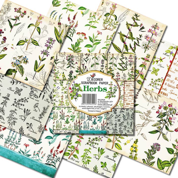 Herbs - 6'X 6' Scrapbook Paper for wholesale by DECORER