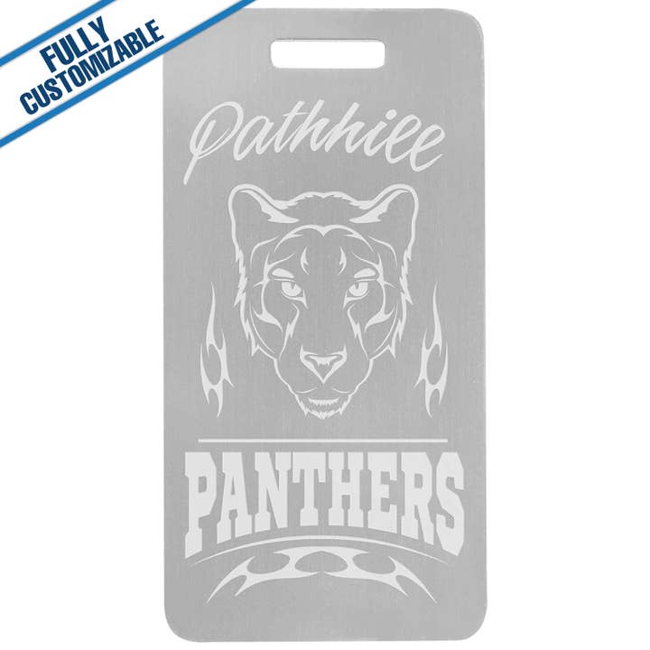 GiftWorksPlus - Wholesale Luggage Tag - 2x3.875 Engraved Aluminum Luggage Tag - Fully Customizable4