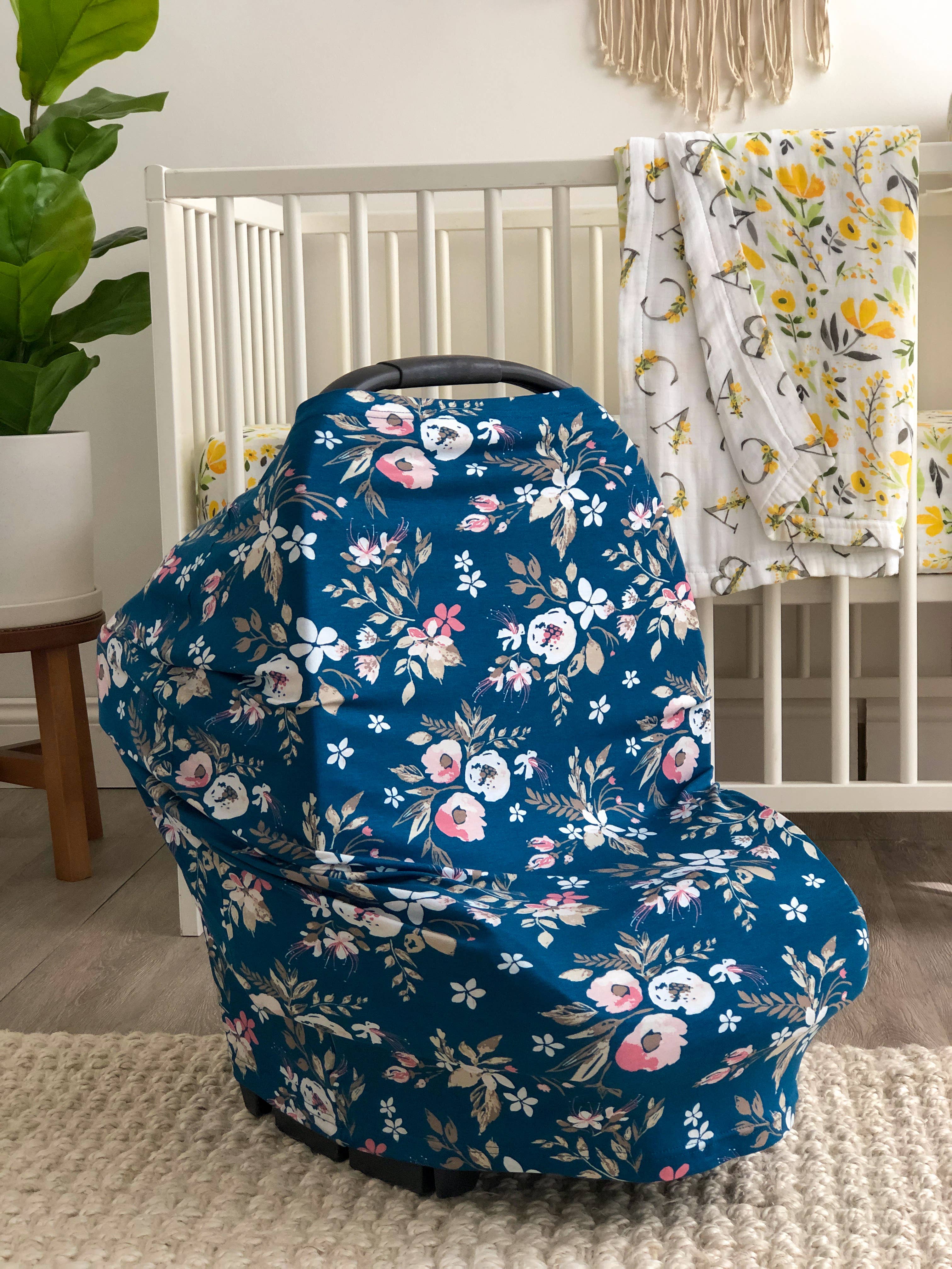 Bebe au Lait - Wholesale Nursing Cover - Maternity - Midnight Floral 5-in-1 Multi-Use Cover9