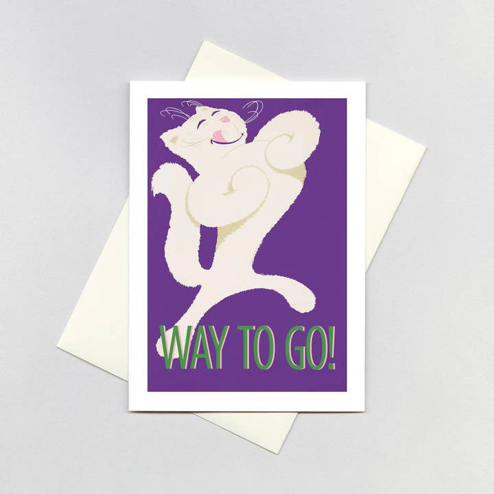 Triumphant Kitty - Graduation Card for wholesale by Laughing Elephant