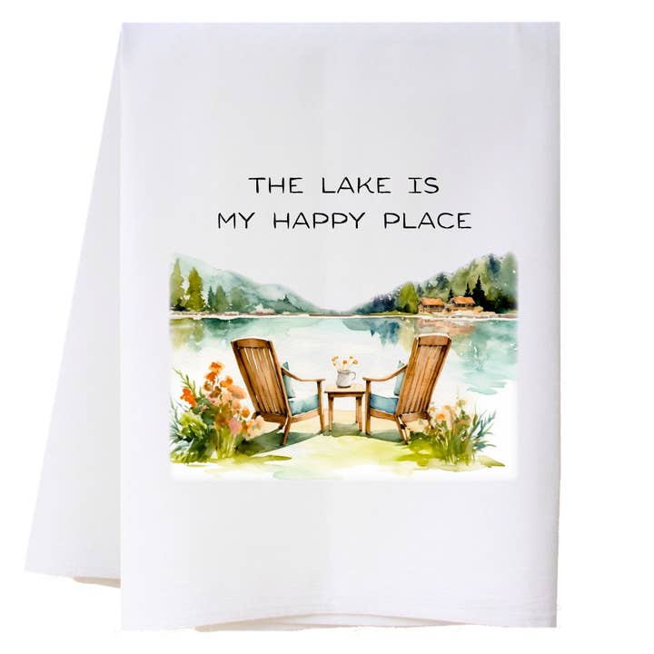 Chairs By The Lake Kitchen Towel for wholesale by Cora & Pate