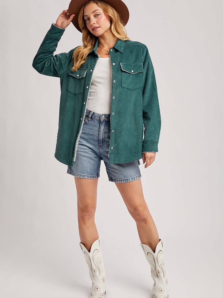 Bluivy - Wholesale Jacket - Women's - CORDUROY SHERPA-LINED JACKET16