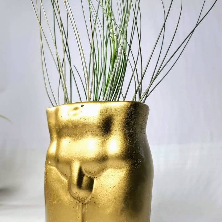 Geoform Designs - Vente Pot - Pot de statue de corps d'homme en béton | Jardinière de pénis | Porte-stylo2