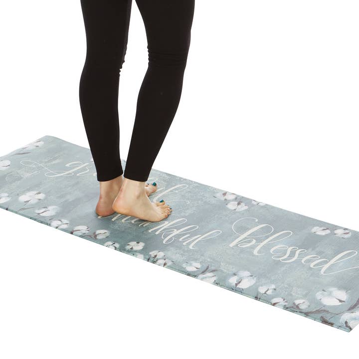 J&V TEXTILES - Wholesale Floor Mat - Grateful Thankful Bless Anti-Fatigue Memory Foam Kitchen Mat