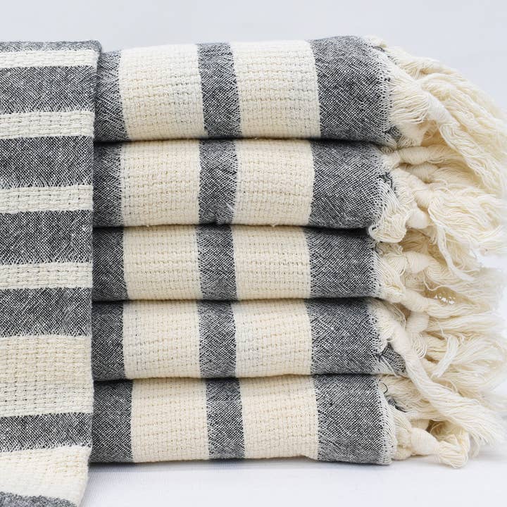 Luxury Black Turkish Bath Towel, Perfect Gift Towel for wholesale by Organic Turkish Towels