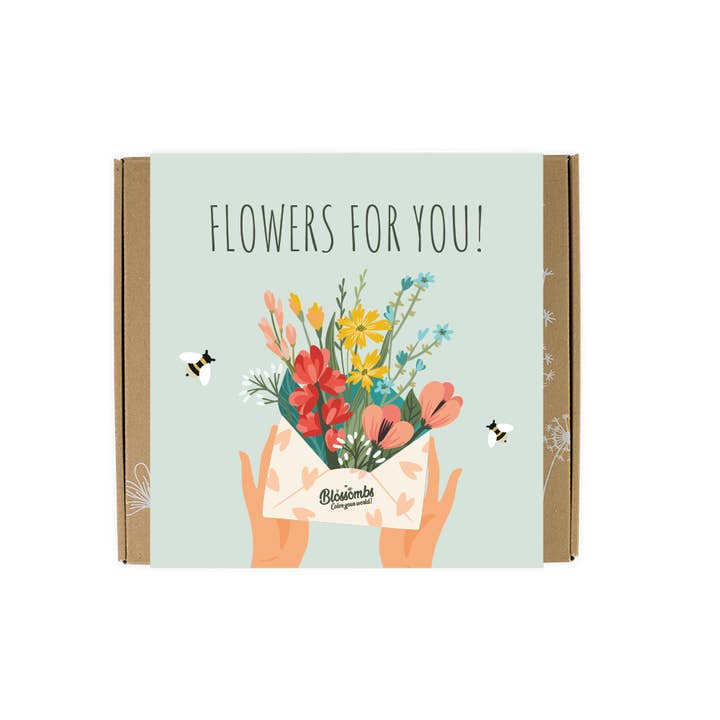 Blossombs – wholesale Frön – Mellan presentask "Blommor till dig" med 9 fröbomber
