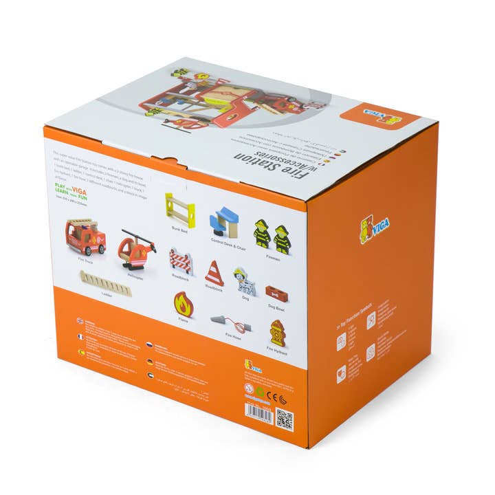 Trade Toys Limited - Wholesale Toy Set - Kids - Viga Fire Station with Accessories7