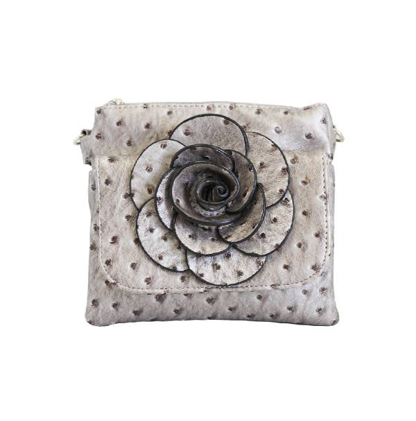 22 Tote - Wholesale Crossbody Bag - Women's - Floral Ostrich Crossbody Bag23