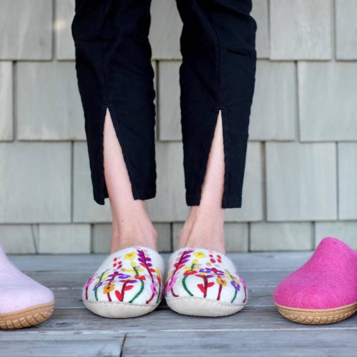 Fuzzy cove - Wholesale Slippers - Women's - Luxury Organic Merino Wool Bootie Slippers | Women | Eco-Friendly Warmth, Non-Slip Rubber or Leather Foot Sole, Cozy Ankle Boot Comfort Gift
