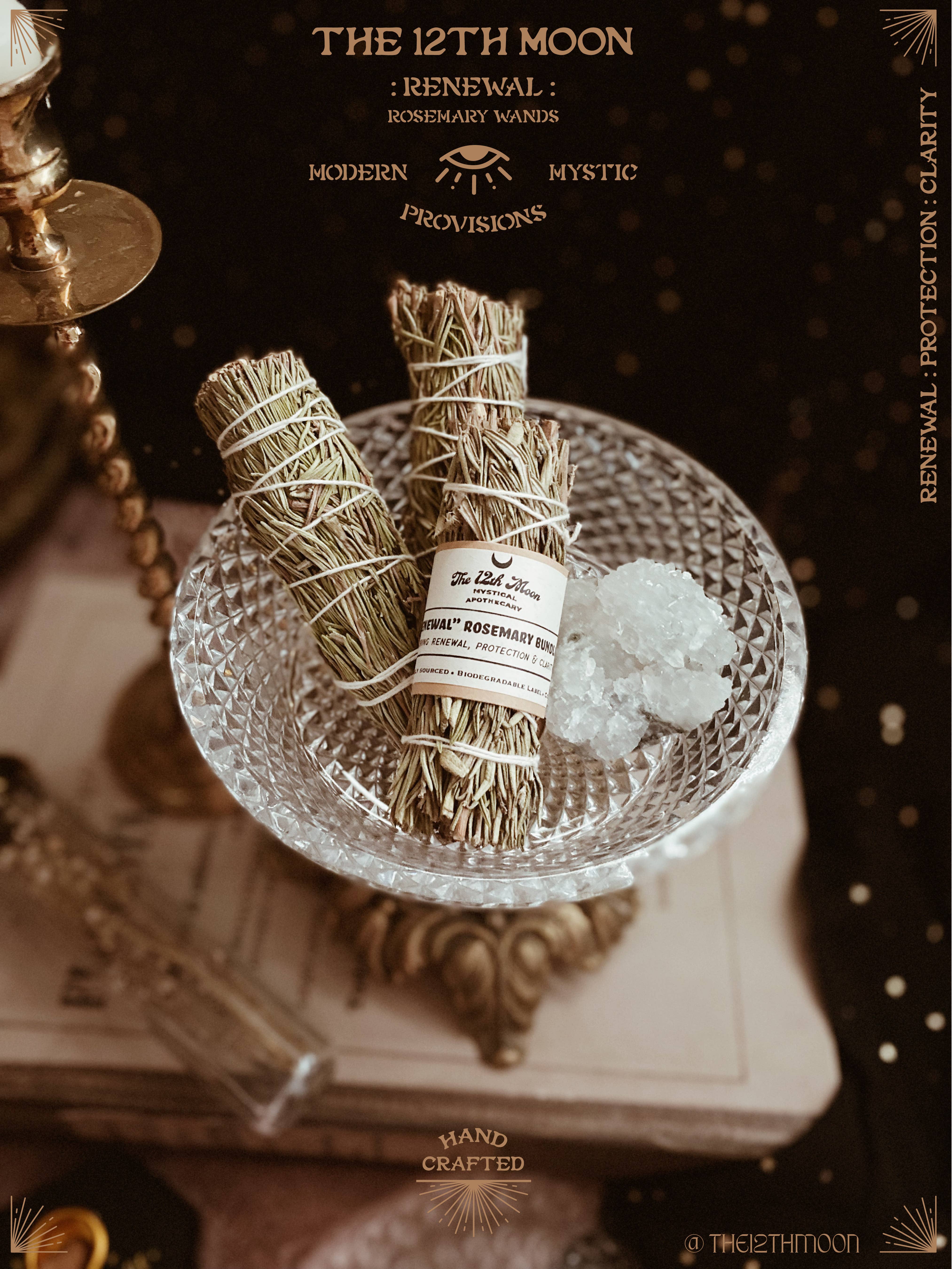 The 12th Moon – wholesale Sage bundle – ROSEMARY RENEWAL Smudge Bundle1