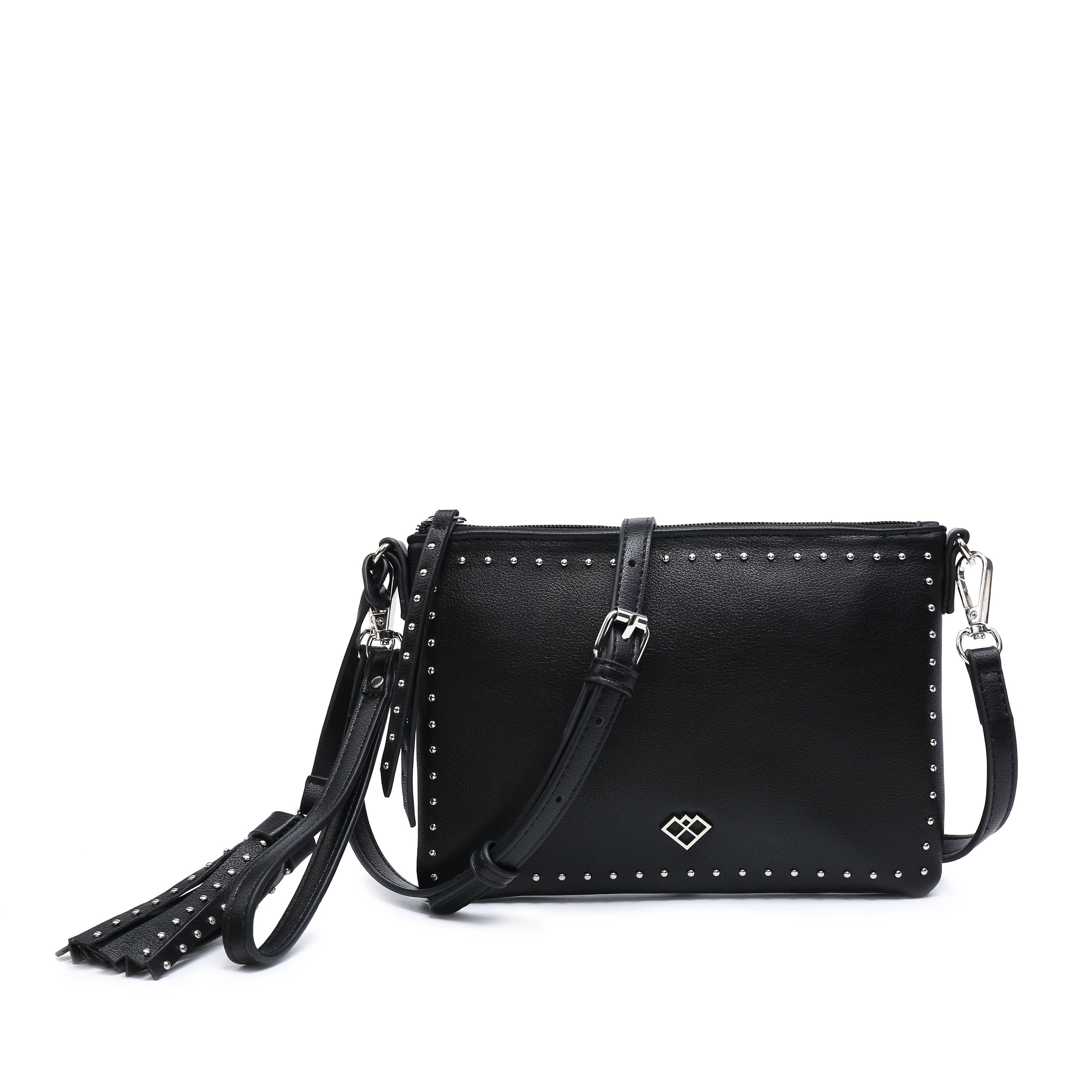 Papaya Fashion Ltd – wholesale Crossbody bag – Women's – CC261-Studs Tassel Zip Top Cross Body Bag0