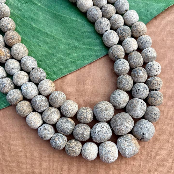Fossilized Stegadon Bone Beads for wholesale by Bead Goes On