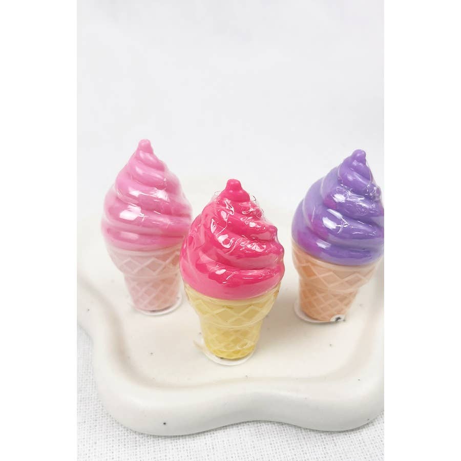 MIX COLOR Small Ice Cream Cone Lip Balm for wholesale on Faire1