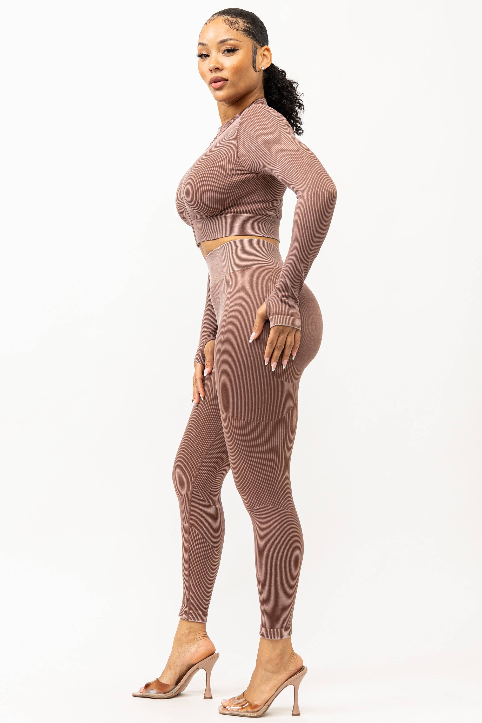 Boswell - Wholesale Activewear Set - Women's - MINERAL WASH TRACK SUIT SET4