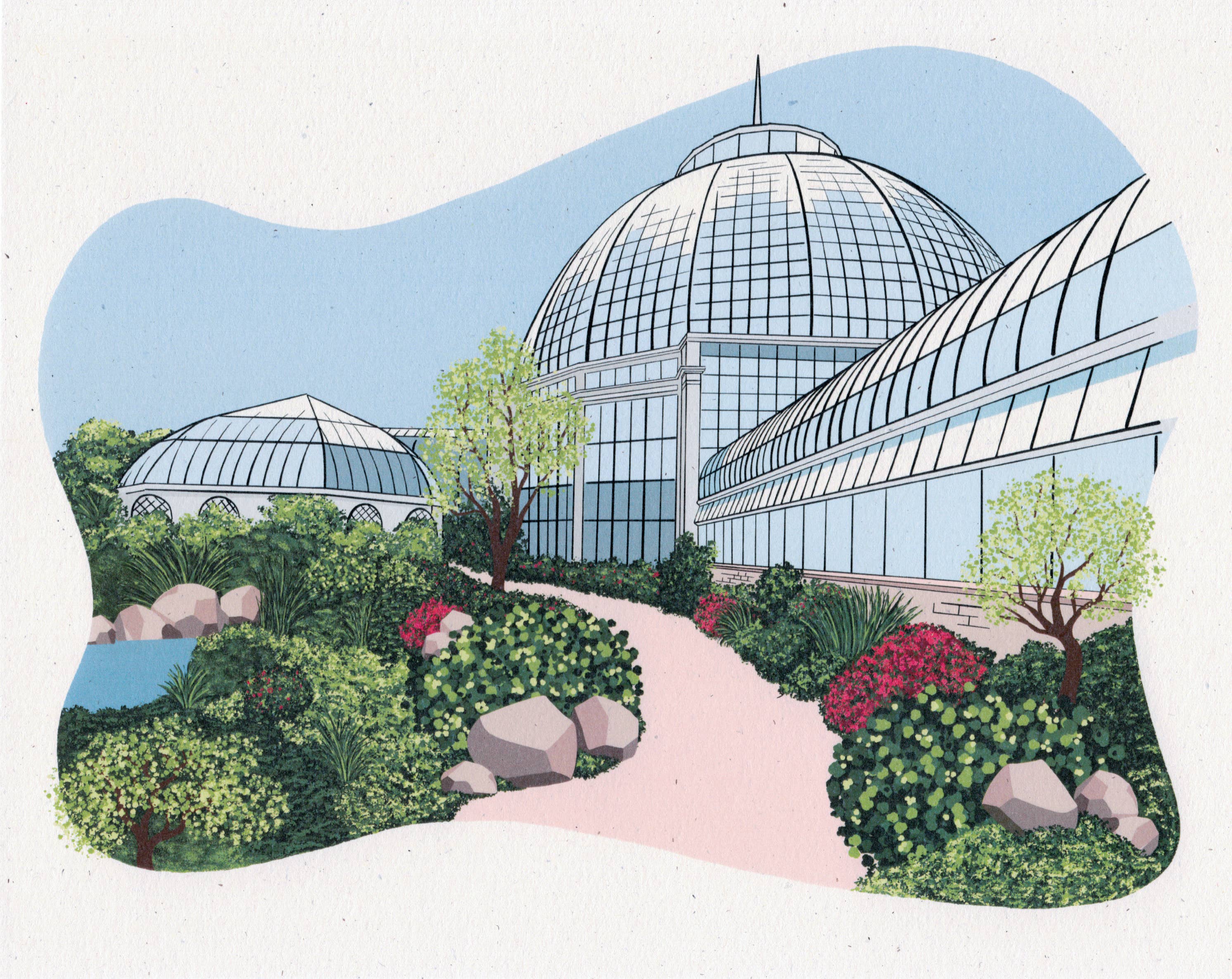 Telegram Print Co. - Wholesale Art Print - Detroit Belle Isle, Conservatory, 8x10 Print1