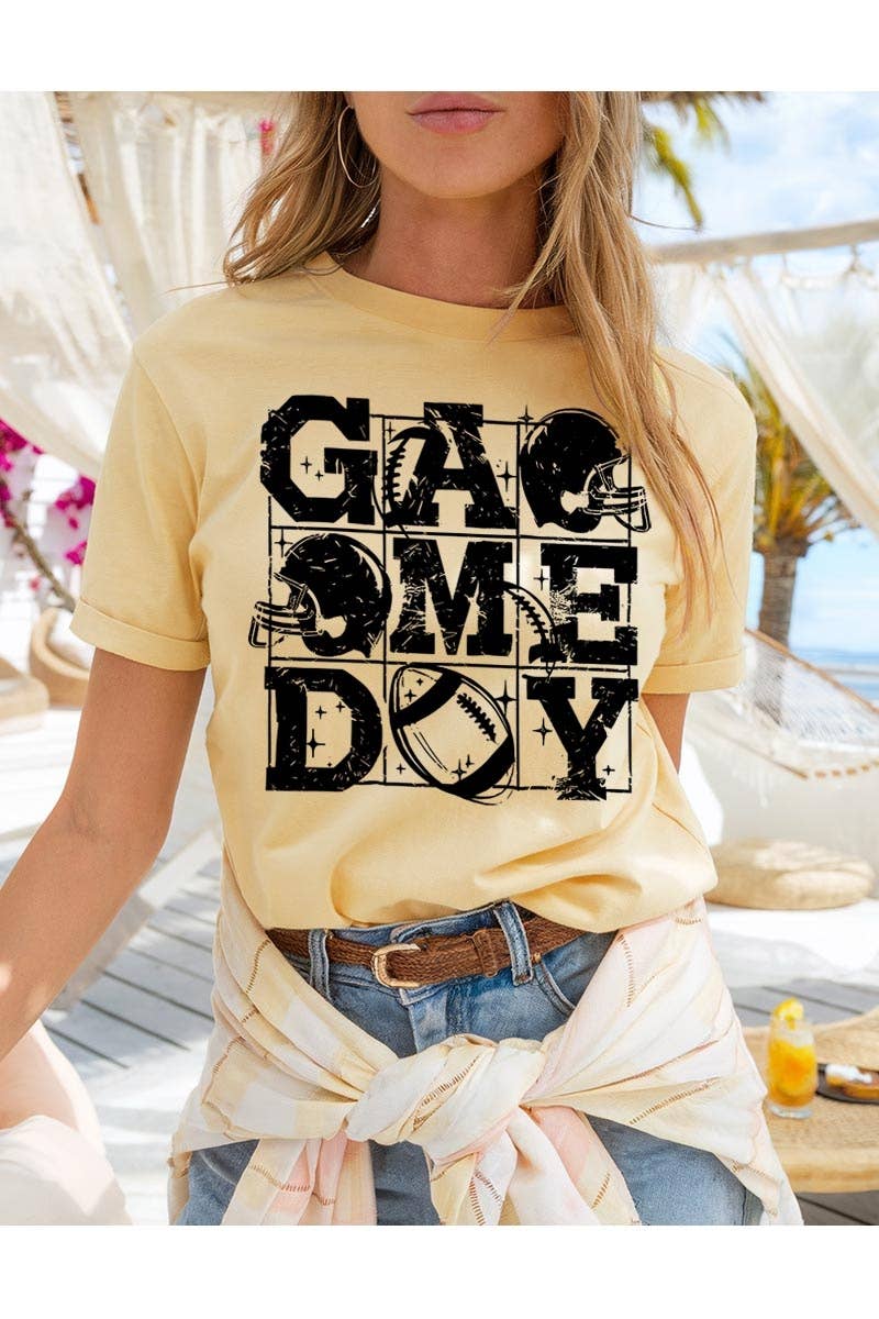 COLORBEAR - Wholesale T-Shirt (Graphic) - Women's - Distressed Game Day Graphic Heavy Cotton Tee9