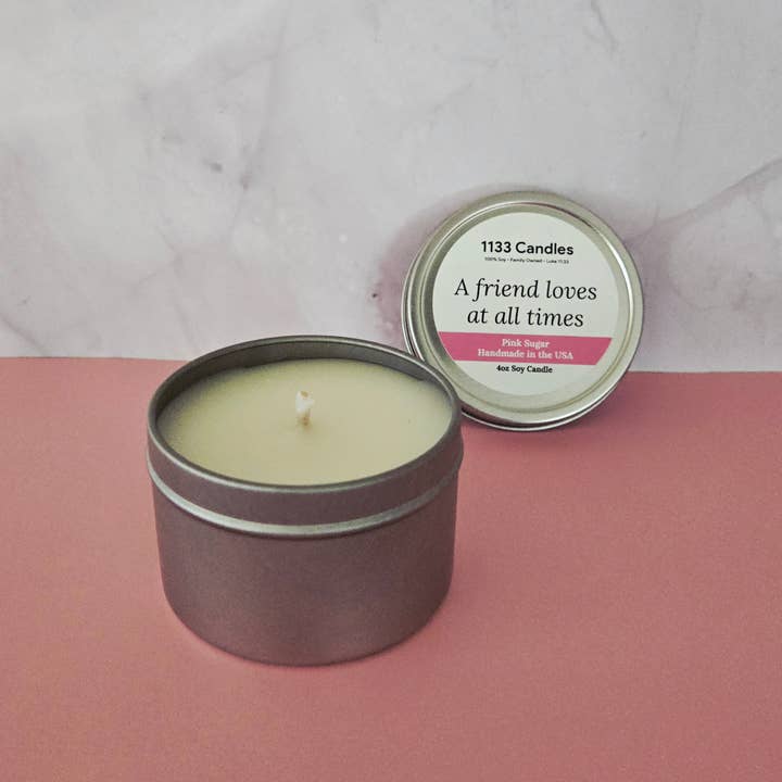 Friend Gift | Friendship Candle | Pink Sugar Candle for wholesale by 1133 Candles