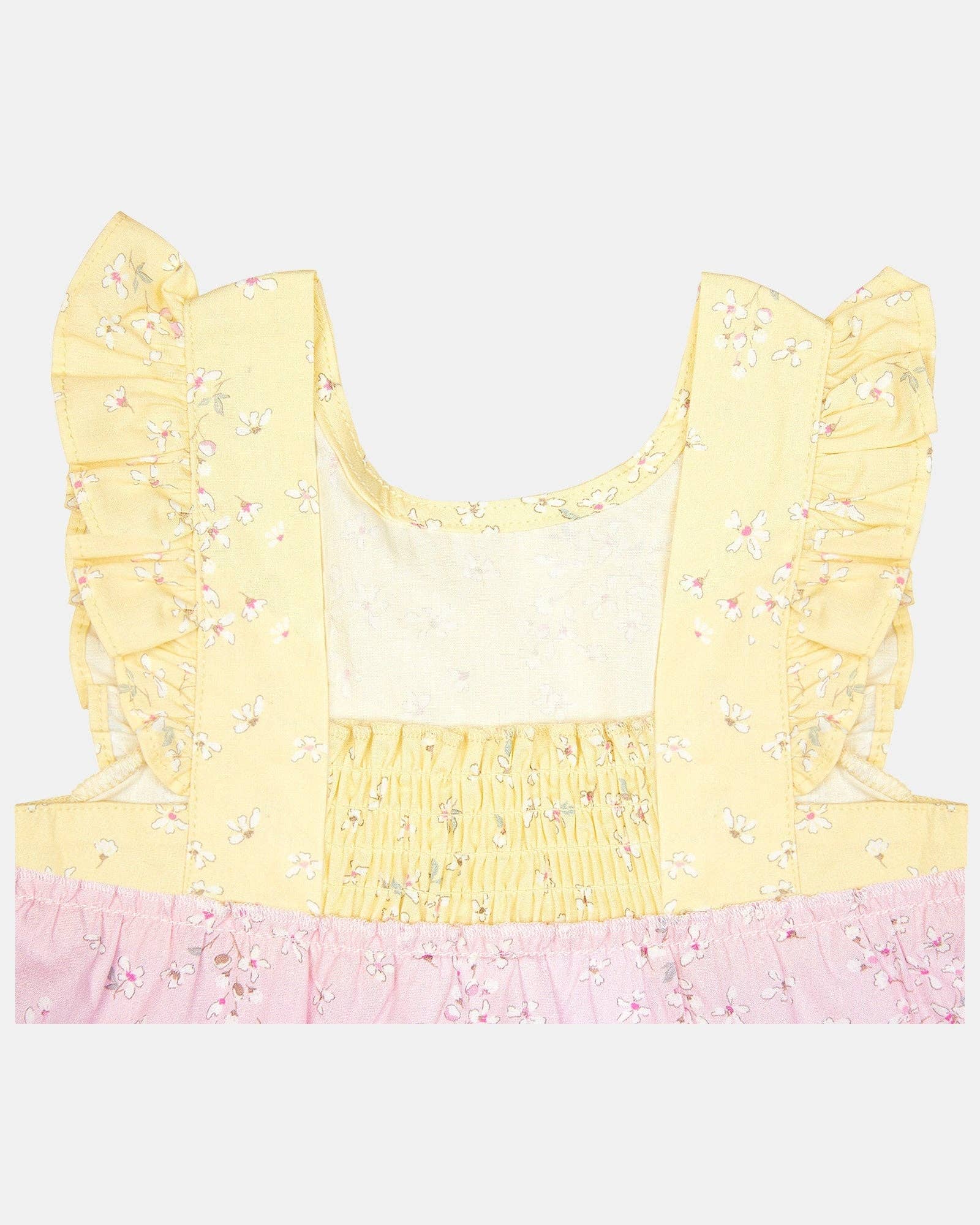 Nina Vestido de bebé con capas - Vaquero desgastado de venta al por mayor en Faire2