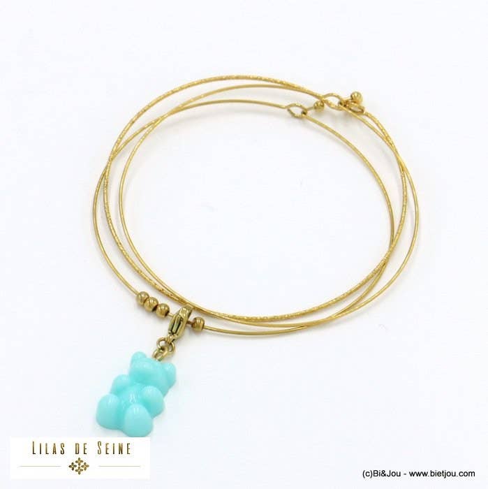 Lilas de Seine – wholesale Berlockarmband – 3 st steelarmband med marshmallow-nalle 02221461